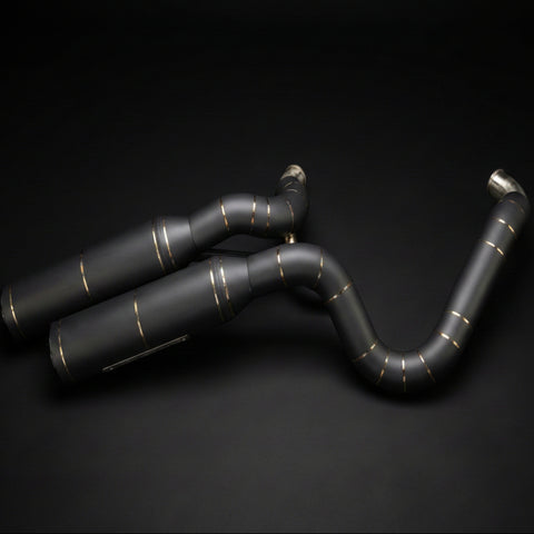 J&H Doctor Gangster Exhaust System Cerakote Black Welded E5