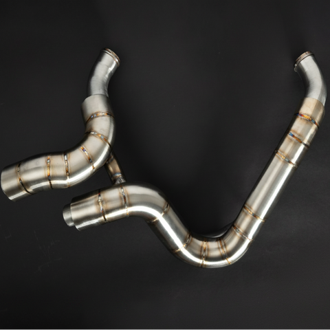 J&H Doctor Gangster Headers Brushed Welded E5+