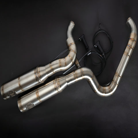 J&H Doctor Gangster Exhaust System Brushed Welded E5