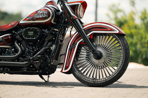 "El Cabron" Chicano Style Frontfender für 23" Rad Softail 2000-2017