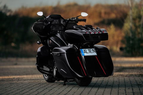 Billow Set aus gestrecktem Heckfender und Satteltaschen für Harley Davidson Touring ab 2014