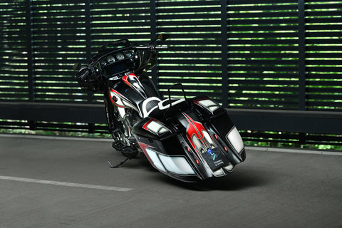 Billow Set aus gestrecktem Heckfender und Satteltaschen für Harley Davidson Touring ab 2014