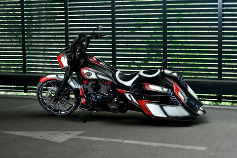 Billow Set aus gestrecktem Heckfender und Satteltaschen für Harley Davidson Touring ab 2014