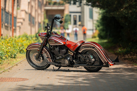 Chicano Style gestrecktes hinteres Schutzblech für Harley Davidson Softail Modelle 2018–2024