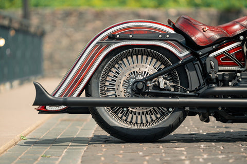 Chicano Style gestrecktes hinteres Schutzblech für Harley Davidson Softail Modelle 2018–2024