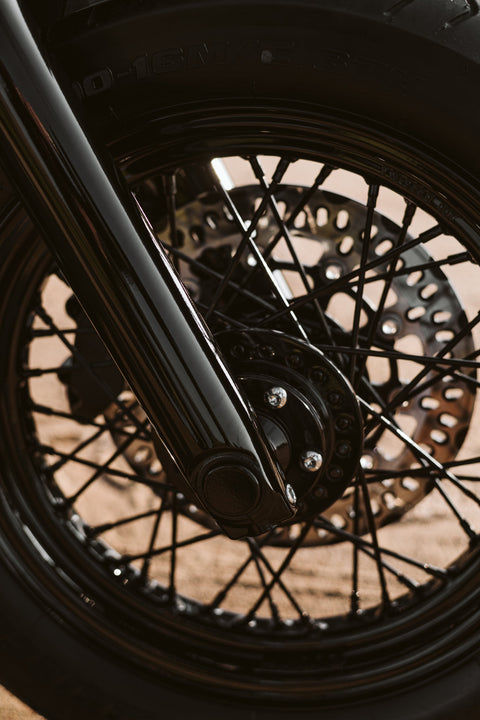 2018-2025 M8 Softail FXBB, FLFB, FXST schwarzes Distanzhülsen-Kit für Vorderrad