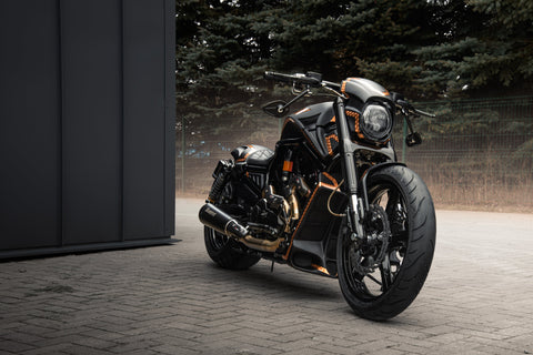 Schwarzes LED-Scheinwerfer-Kit V-Rod "Night Ride" ECE-geprüft