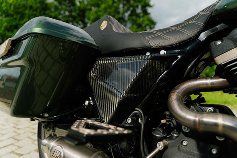 Carbonfaser-Seitenverkleidungssatz im FXR-Stil für Harley Davidson Touring 2014–2023