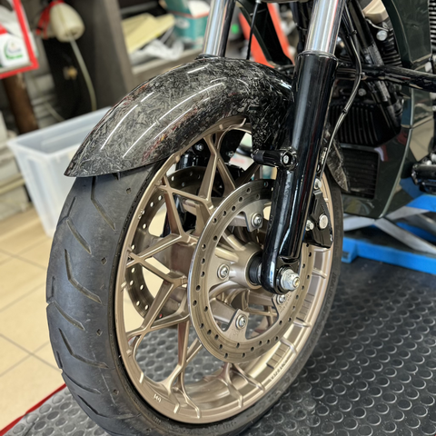 Mittellanger Kotflügel aus geschmiedeter Kohlefaser für Harley Davidson Touring 14-23