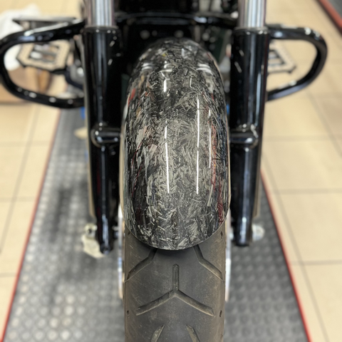 Mittellanger Kotflügel aus geschmiedeter Kohlefaser für Harley Davidson Touring 14-23