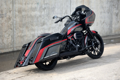 Magnus gestreckte Satteltaschen ohne Deckel für Harley Davidson Touring Modelle ab 2014