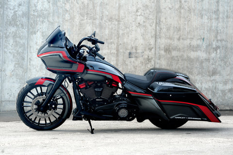 Satz gestreckter Kotflügel und Satteltaschen Magnus für Harley Davidson Touring ab 2014
