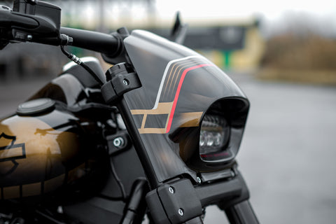 "Aggressor" Serie Softail Fat Bob FXFB FXFBS Scheinwerferverkleidung 2018-2025