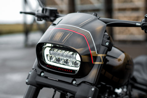 "Aggressor" Serie Softail Fat Bob FXFB FXFBS Scheinwerferverkleidung 2018-2025