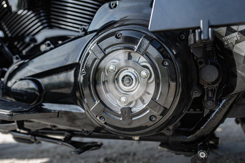 "Black Series" Kupplungsdeckel für Harley Davidson Touring ab 2017 transparent
