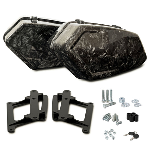 Inception Series geschmiedete Carbonfaser-Satteltaschen für HD Dyna 06–17 und Softail ab 18