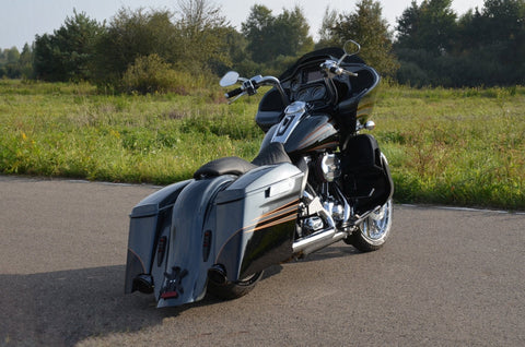 Bolt-on gestreckter Fender und Satteltaschen für Harley Davidson Touring 2014-2023