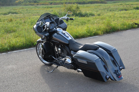 T&S 4" gestreckte Satteltaschen ohne Deckel für Harley Davidson Touring Modelle 1993-2013