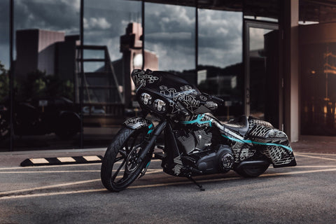 HD Pro Kühlerabdeckung zum Anschrauben für Harley Davidson Modelle 2009-2013 mit regulärem/abgeschrägtem Rahmen