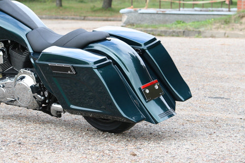 Flow Stretched Satteltaschen ohne Deckel für Harley Davidson Touring Modelle 1993 - 2013