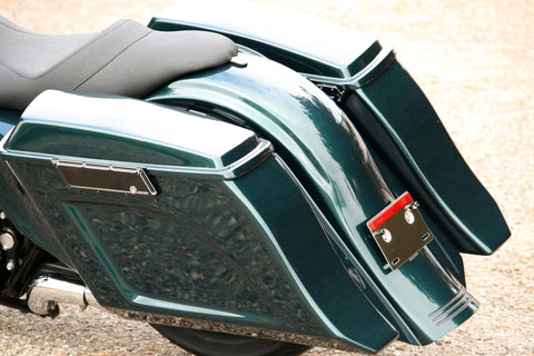 Flow Stretched Satteltaschen ohne Deckel für Harley Davidson Touring Modelle 1993 - 2013