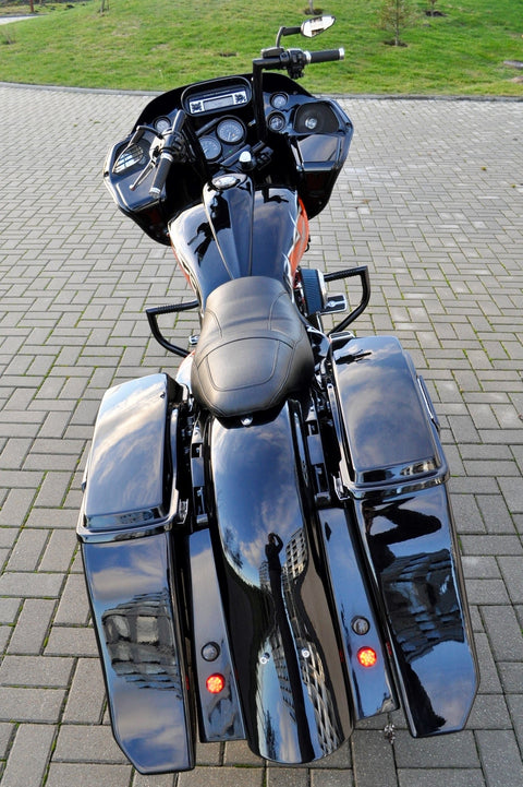 Flow Stretched Satteltaschen ohne Deckel für Harley Davidson Touring Modelle 1993 - 2013