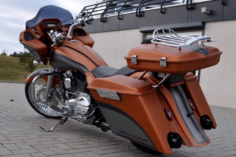 Rocca 5" Stretched Satteltaschen ohne Deckel für Harley Davidson Touring Modelle 1998-2013