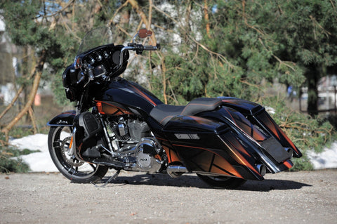 Satz gestreckter Kotflügel und Satteltaschen Magnus für Harley Davidson Touring ab 2014