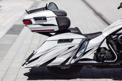 Magnus gestreckte Satteltaschen ohne Deckel für Harley Davidson Touring Modelle ab 2014