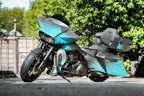 Bolt-on Kühlerverkleidung für Harley Davidson Touring mit LED-Beleuchtung