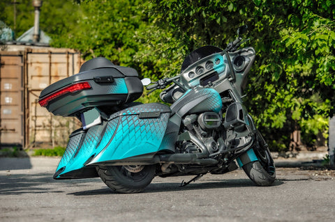 Billow Set aus gestrecktem Heckfender und Satteltaschen für Harley Davidson Touring ab 2014
