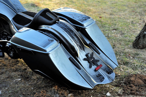 Billow Set aus gestrecktem Heckfender und Satteltaschen für Harley Davidson Touring ab 2014