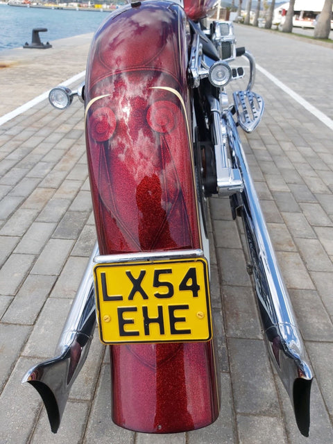 Chicano-Style-Hinterradverlängerung für Harley Davidson Softail von 2000 bis 2017