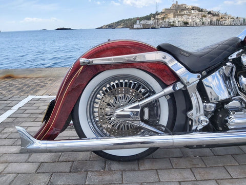 Chicano-Style-Hinterradverlängerung für Harley Davidson Softail von 2000 bis 2017