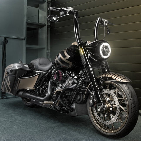 Road King „Killer Bull“ 2" Fat Lenker mit 1.25" Riser-Klemmen