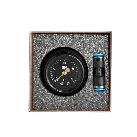 "Milwaukee-Eight" Rocker Box Mounted Air Ride Schwarzes Druckmesser-Kit