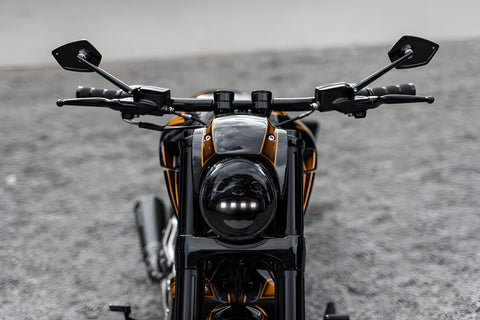 Schwarzes LED-Scheinwerfer-Kit V-Rod "Night Ride" ECE-geprüft